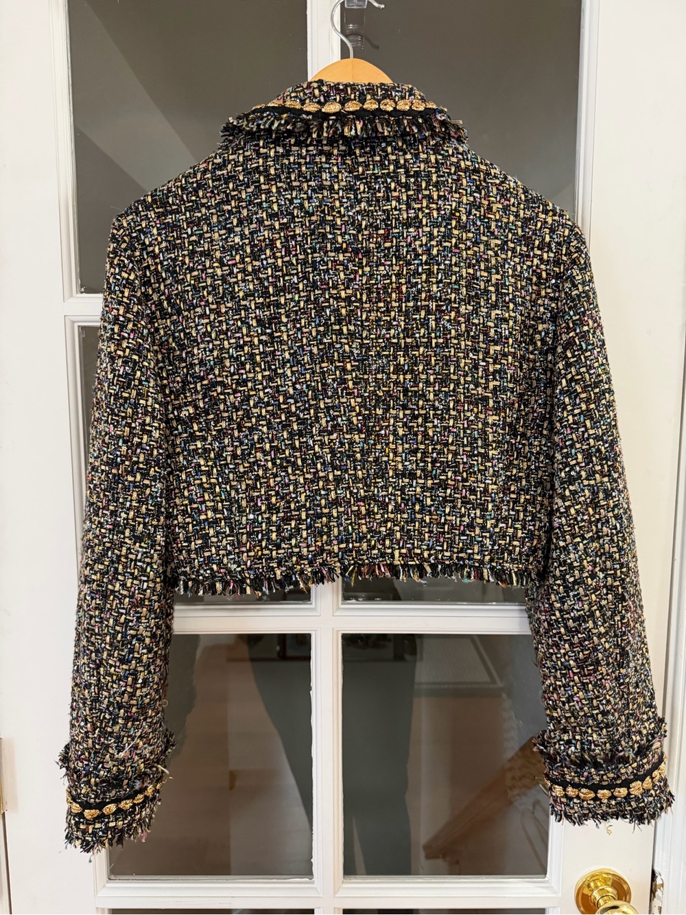 Cinq a Sept 'Odette' Cropped Confetti Tweed Jacket - Size 12 - Picture 5 of 11